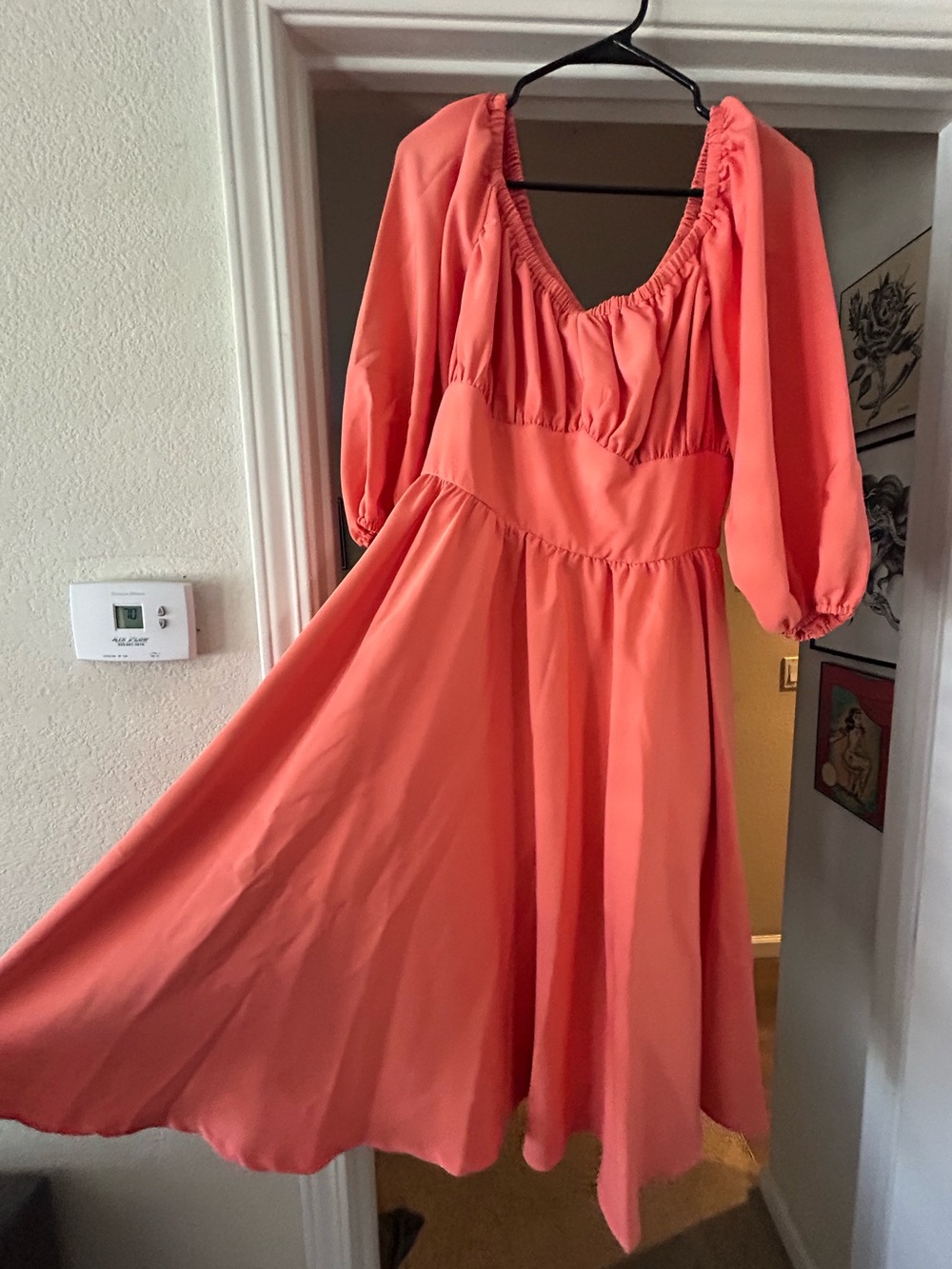 Vixen by Micheline Pitt Orange Sherbet Vacation Dress
